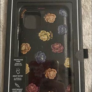 Coach Flower IPhone 11 Leather Phone Case